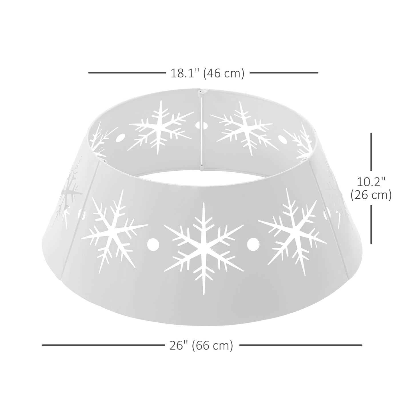 26" Christmas Tree Base Cover, Christmas Tree Collar with Hollow Snowflake Patterns for Home Decoration, White Christmas Trees   at Gallery Canada