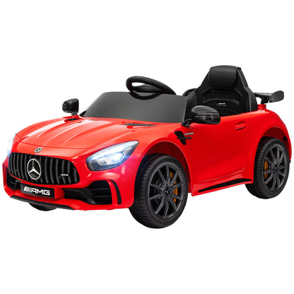 Mercedes-Benz AMG GTR Licensed 12V Battery Powered Kids Electric Car w/ Remote, Soft Start, Lights, Music Horn Red Electric Toy Cars   at Gallery Canada