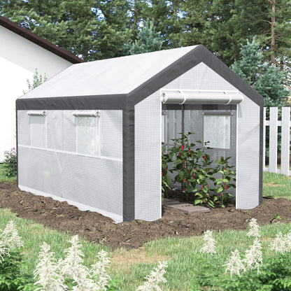 7' x 12' x 7' Heavy Duty Walk-In Greenhouse Vegetable Seed Growth Tent Outdoor Plant Growing Tunnel Warm House Flower Shed Backyard, White Tunnel Greenhouses at Gallery Canada