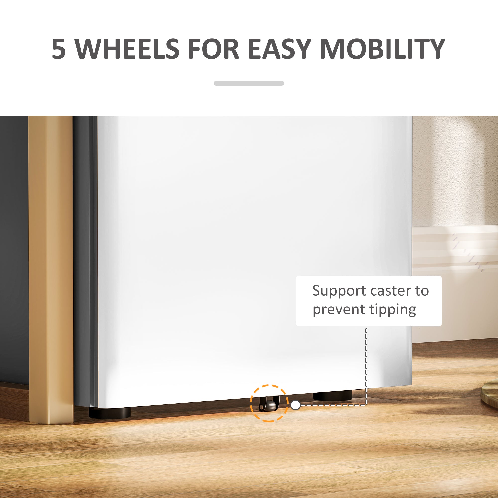 3 Drawer Filing Cabinet, Home Office Storage Cabinet with Wheels, Lock for A4, Letters, Legal-sized Files, Grey and White Office Cabinets & Cupboards at Gallery Canada