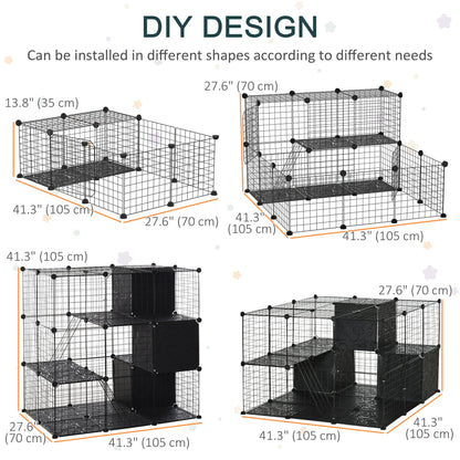 56 Panels Pet Playpen Small Animal Cage for Rabbit Houses & Habitats   at Gallery Canada