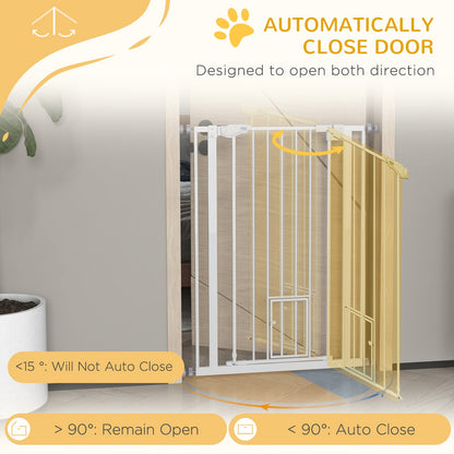 41" Easy Open Indoor Dog Gates for Doorways, House, Stair - White Houses, Kennels & Pens   at Gallery Canada