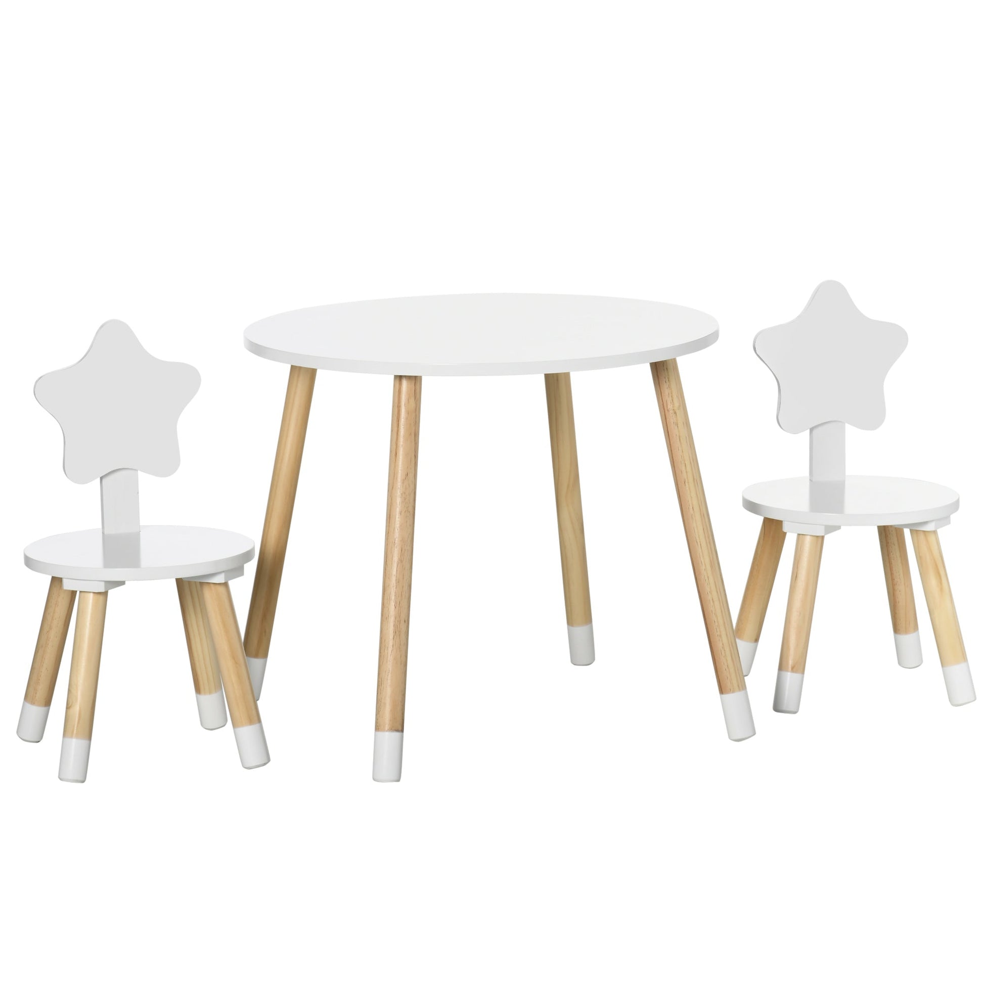 Wooden Kids Table and Chair Set for Arts &; Crafts, Snack Time, Homework, 3 Piece Cute Kiddy Activity Table and 2 Chairs, Easy to Assemble Kids Table Sets Multi Colour  at Gallery Canada