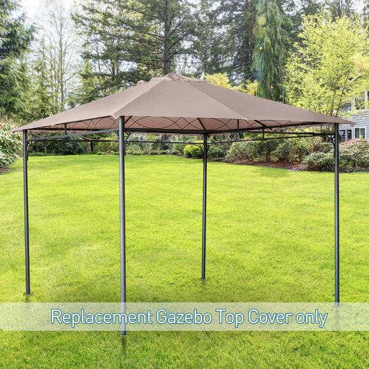 9.8' x 9.7' Square Gazebo Canopy Replacement UV Protected Top Cover Sun Shade Beige Gazebo Canopy Replacement Beige  at Gallery Canada