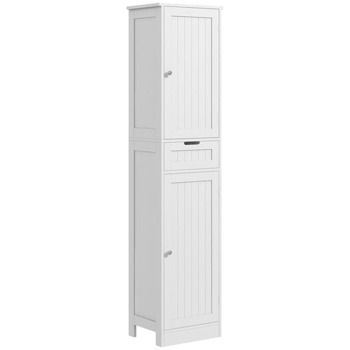 Freestanding Bathroom Cabinet with Drawer and 2 Doors, Tall Bathroom Cupboard for Kitchen, Study, Living Room