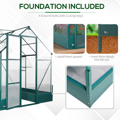 8.2' x 6.2' Greenhouse Aluminum Frame with Temperature Controlled Window Walk In Greenhouses   at Gallery Canada