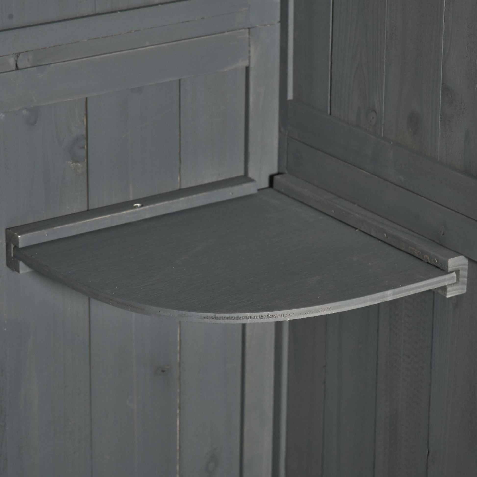 30"x21"x71" Garden Storage Shed with 3 Shelves, Water-resistant, Grey Sheds   at Gallery Canada