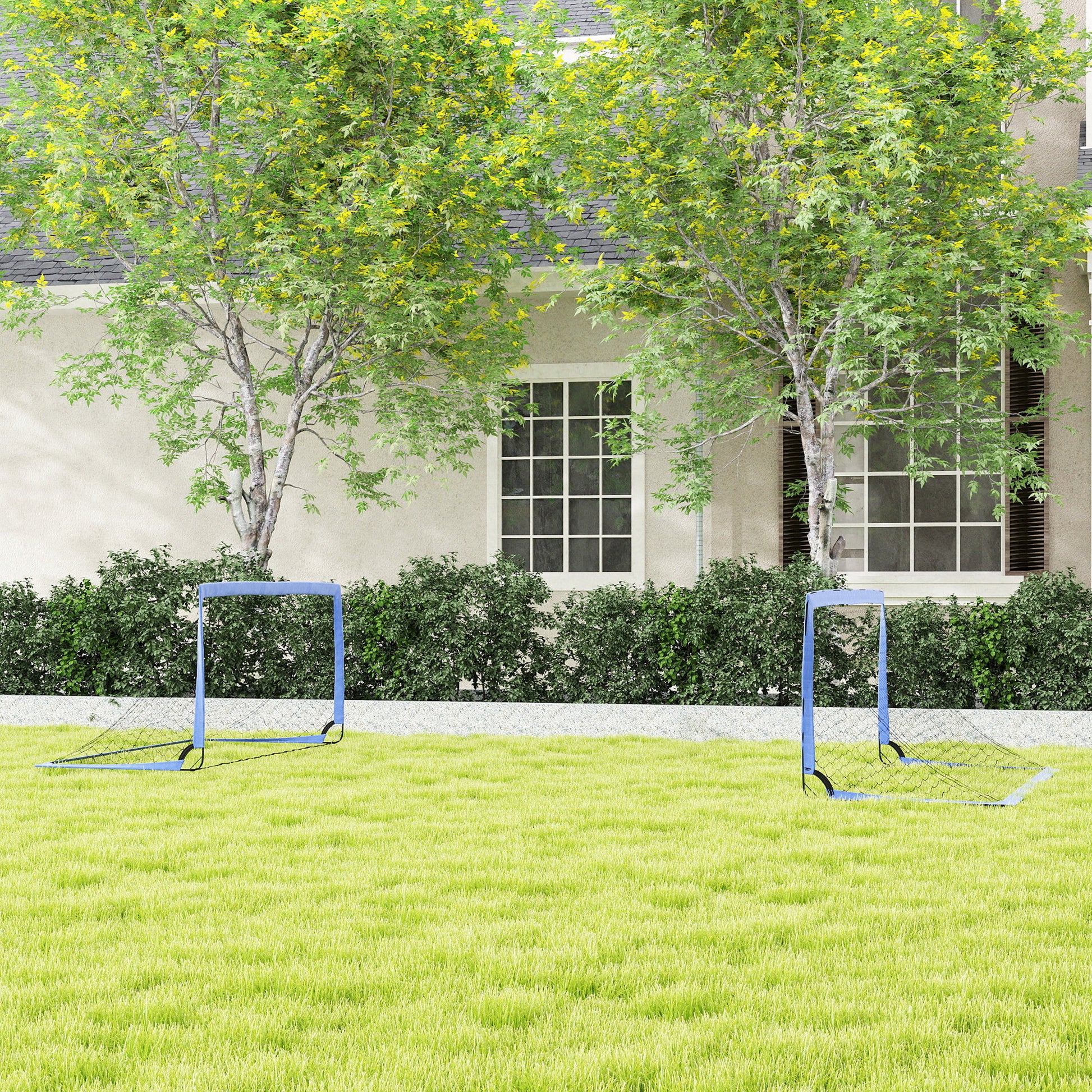 Set of 2 Soccer Nets for Backyard, Portable Soccer Goal for Practice with Carry Bag Football   at Gallery Canada