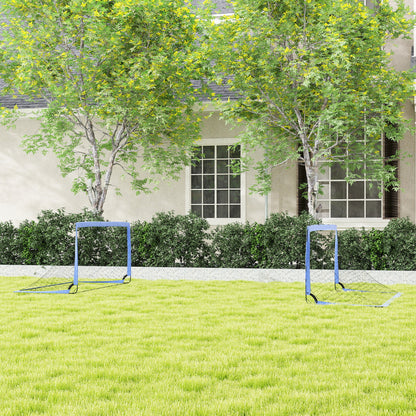 Set of 2 Soccer Nets for Backyard, Portable Soccer Goal for Practice with Carry Bag Football   at Gallery Canada