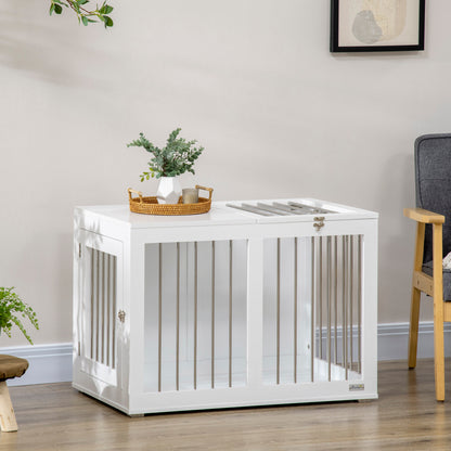 31.5" Dog Crate Furniture with Double Doors, for Medium Dogs, White Houses, Kennels & Pens   at Gallery Canada