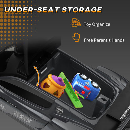 Licensed Maserati GT2 Baby Sliding Car with Storage, Music, Horn, Foot to Floor Toddler Car for 18-60 Months, Grey Push Cars for Toddlers   at Gallery Canada