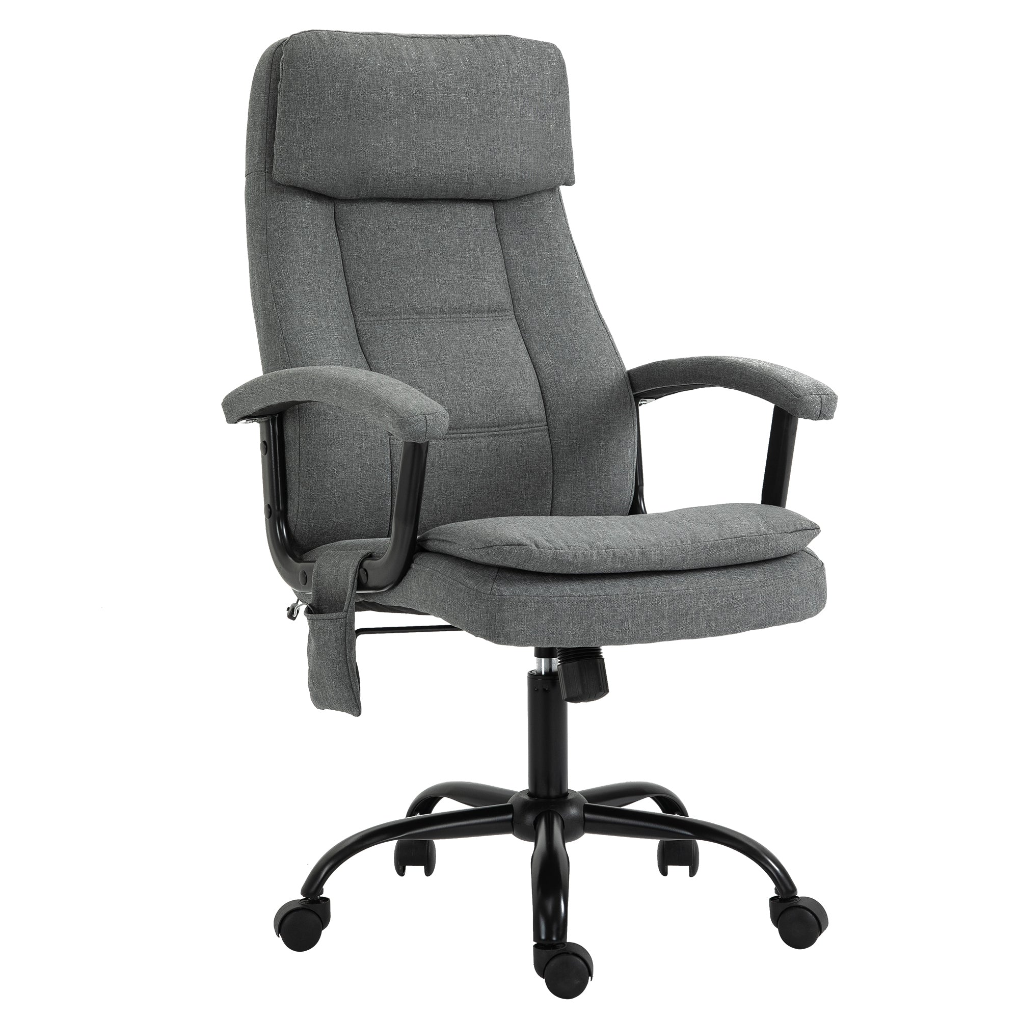 Office Chair 2-Point Massage Executive Ergonomic USB Power Adjustable Height 360° Swivel Grey Massage Chairs Grey  at Gallery Canada