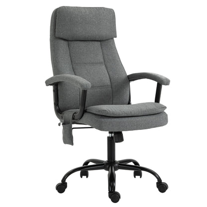 Office Chair 2-Point Massage Executive Ergonomic USB Power Adjustable Height 360° Swivel Grey Massage Chairs Grey  at Gallery Canada