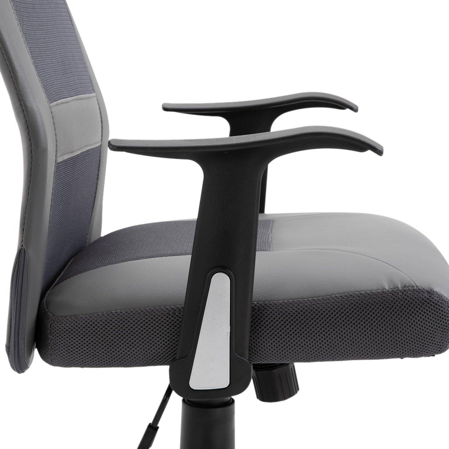 Office Chair High Back Mesh Ergonomic Computer Desk Seat Thick Padded Headrest with Armrest Office Grey Task Chairs   at Gallery Canada