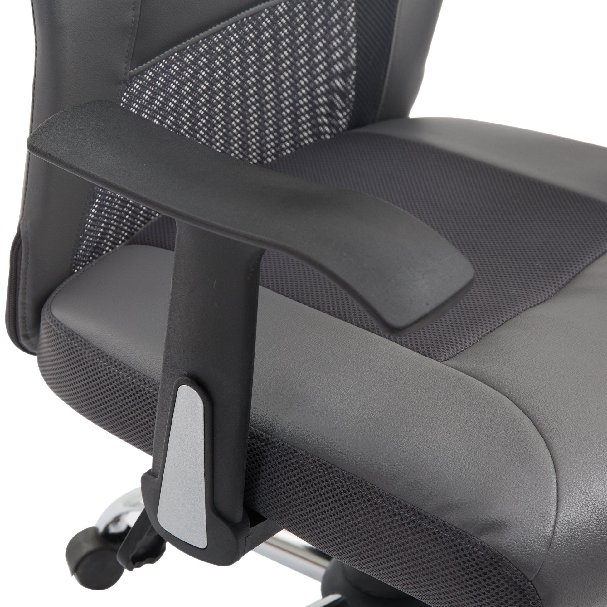 Office Chair High Back Mesh Ergonomic Computer Desk Seat Thick Padded Headrest with Armrest Office Grey Task Chairs   at Gallery Canada