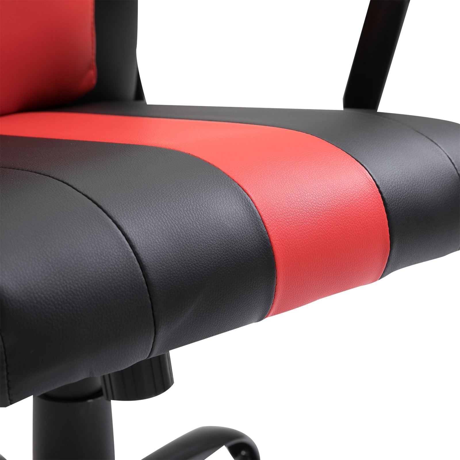 Office Chair High Back Racing Style Gaming Chair Adjustable PU Leather Swivel Computer Task Seat with Lumbar Support and Pillow Red Video Game Chairs   at Gallery Canada