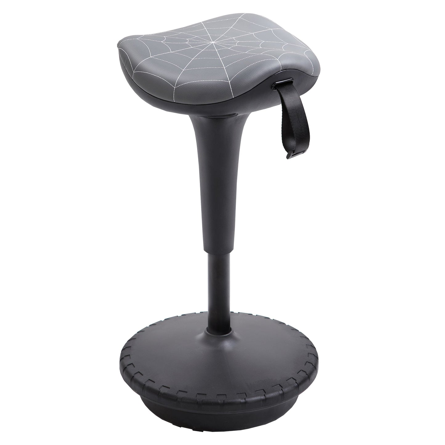 Office Chair Lift Wobble Stool Standing Chair 360° Swivel, Tilting, with Adjustable Height and Saddle Seat, Grey Task Chairs Grey  at Gallery Canada