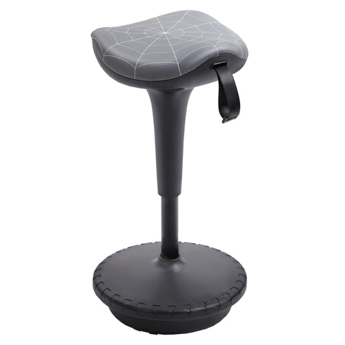 Office Chair Lift Wobble Stool Standing Chair 360° Swivel, Tilting, with Adjustable Height and Saddle Seat, Grey