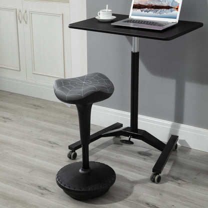 Office Chair Lift Wobble Stool Standing Chair 360° Swivel, Tilting, with Adjustable Height and Saddle Seat, Grey Task Chairs   at Gallery Canada