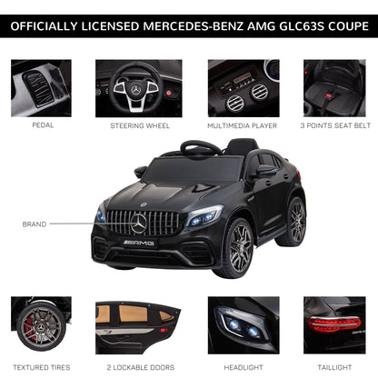 Officially Licensed Kids Ride-On Car 12V Electric Ride On Car Perfect Toy Gift with Remote Control Suspension Wheel, Black Electric Toy Cars   at Gallery Canada