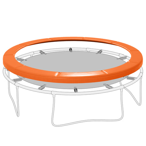 12ft Trampoline Replacement Pad Trampoline Spring Cover EPE Foam Light Orange
