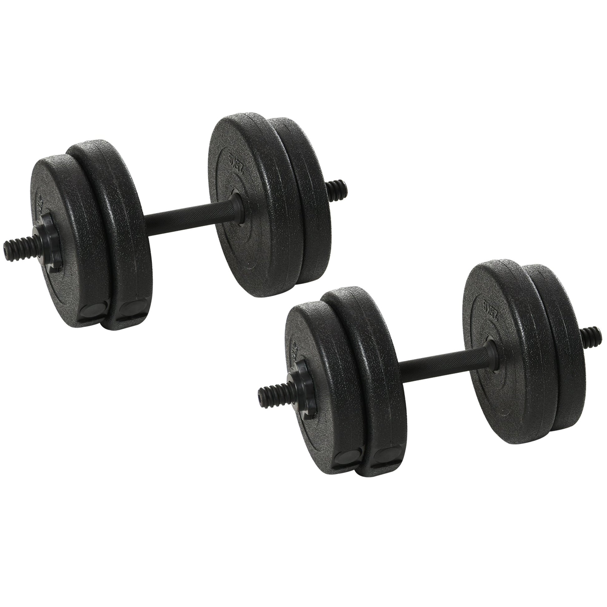 Adjustable 2 x 22lbs Weight Dumbbell Set for Weight Fitness Training Exercise Fitness Home Gym Equipment, Black (Pair) Dumbbells & Barbells Black  at Gallery Canada