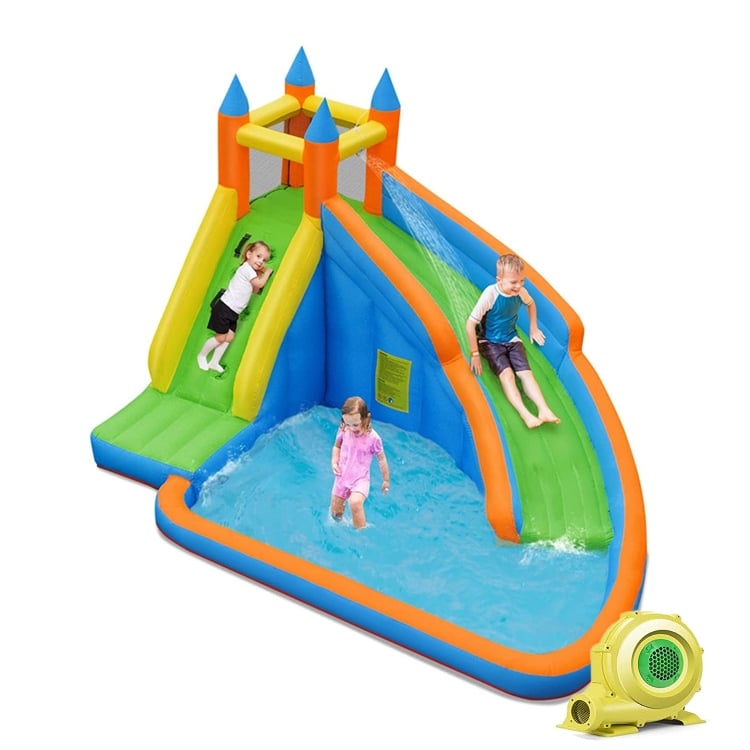 Kids Inflatable Water Slide Bouncing House with Carrying Bag and 480W Blower Bounce House   at Gallery Canada