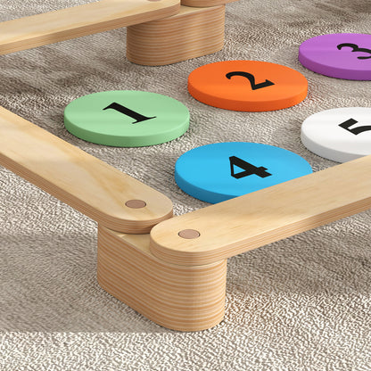 6 PC Wooden Balance Beam for Kids, for Coordination, for Indoor Outdoor Baby Gym & Playmats   at Gallery Canada