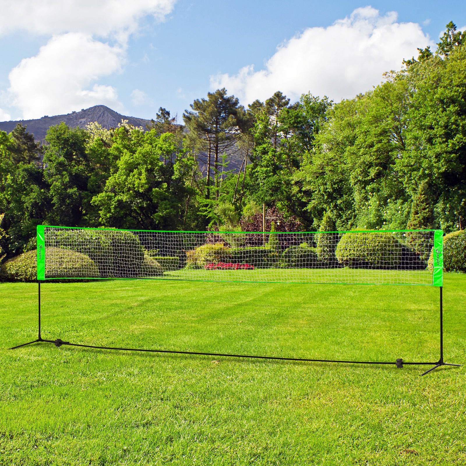 Portable Badminton Set, Pickleball Volleyball Net with 3 Shuttlecocks, 4 Rackets, for Indoor Outdoor, Beach, Backyard Badminton Green and Black  at Gallery Canada