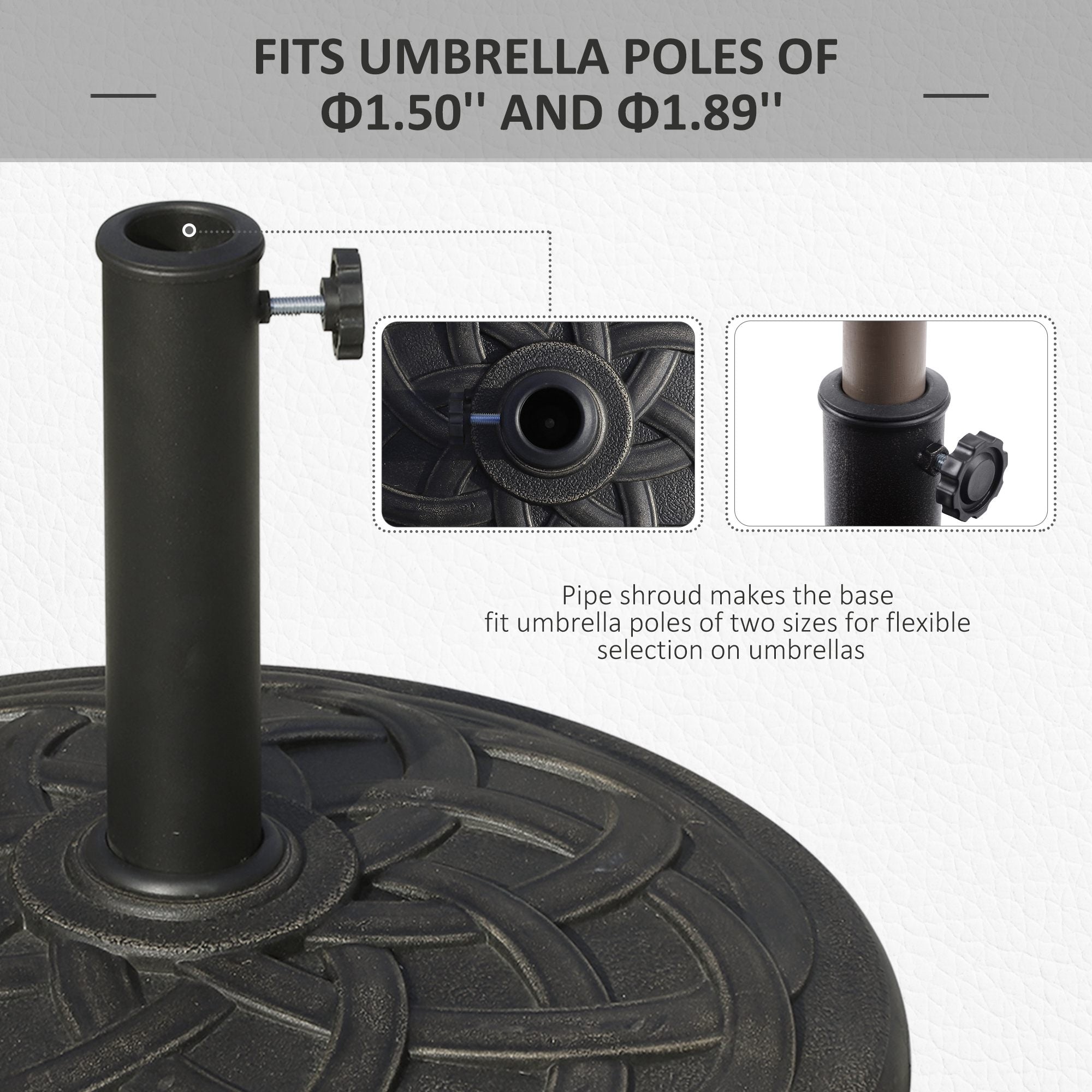 42 lbs Market Umbrella Base Holder 22