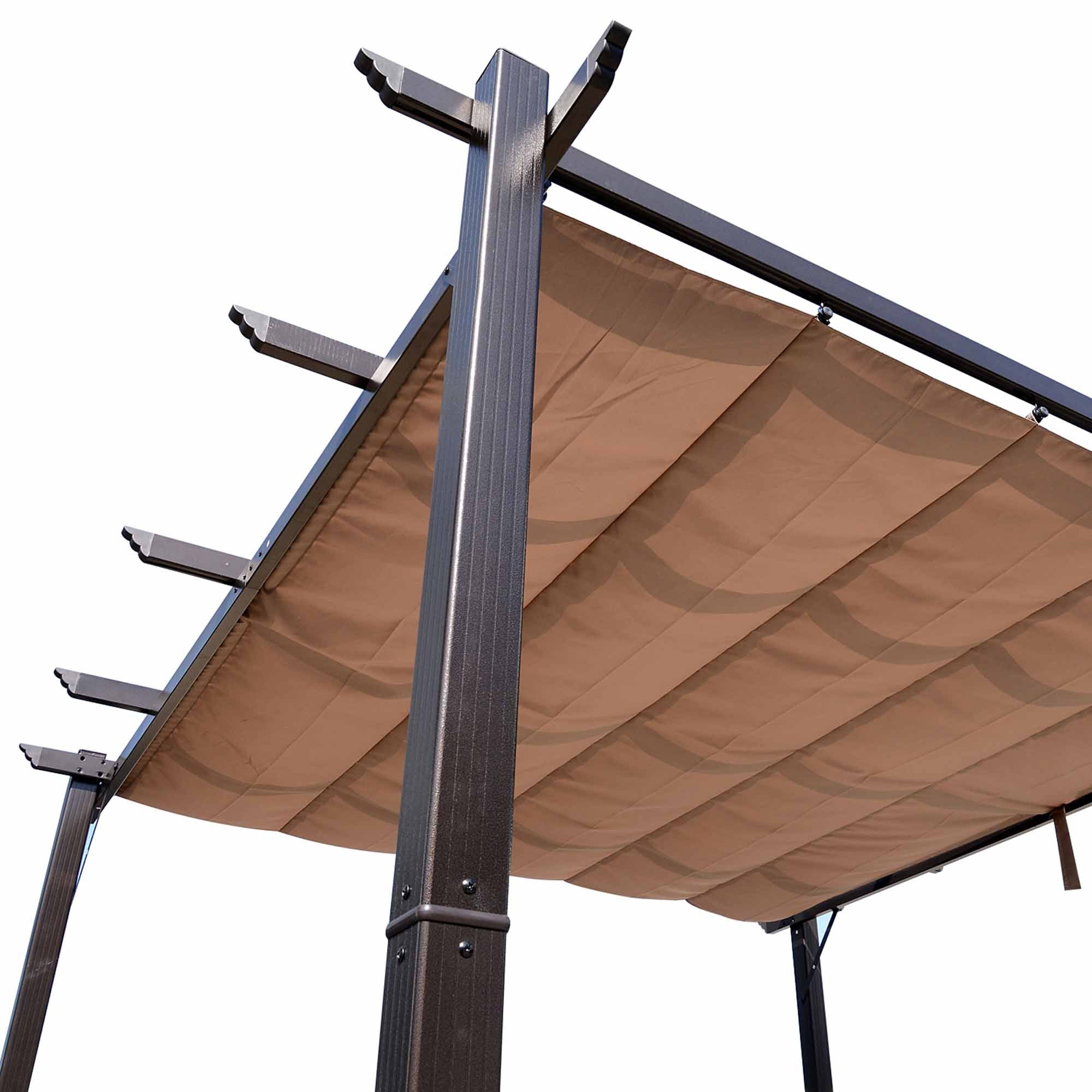 10' x 10' Aluminium Outdoor Pergola Gazebo Backyard Canopy Cover Square Sunshade Garden Grape Trellis Coffee Pergolas at Gallery Canada