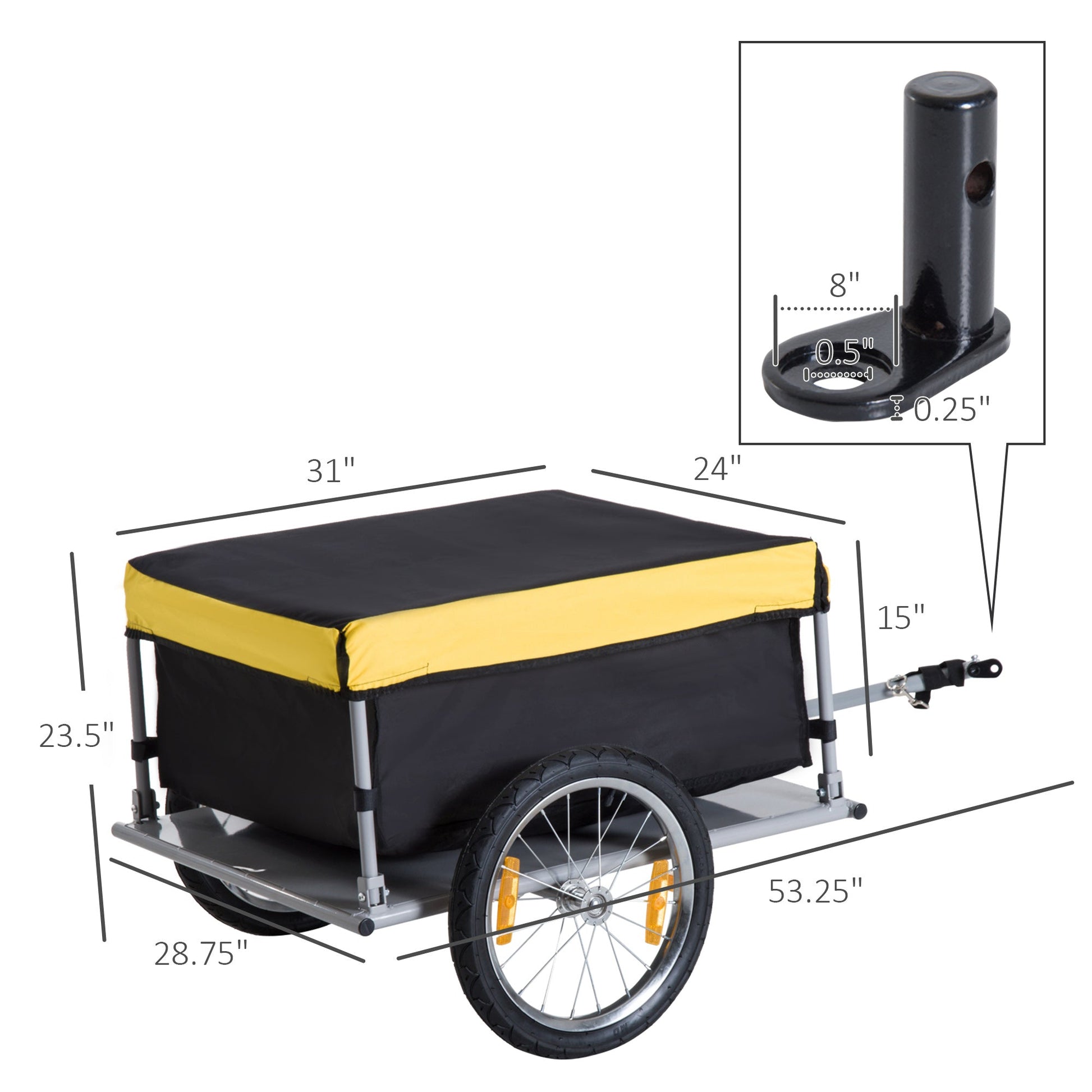 Bicycle Bike Cargo Trailer Garden Utility Cart Carrier Tool Yellow Bike Cargo Trailers   at Gallery Canada