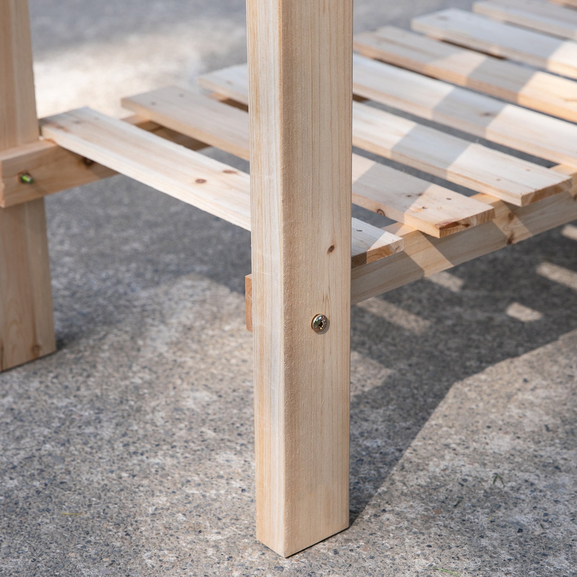 Wooden Potting Bench with Sliding Tabletop, Storage Shelf, Dry Sink, Natural Potting Benches & Tables   at Gallery Canada