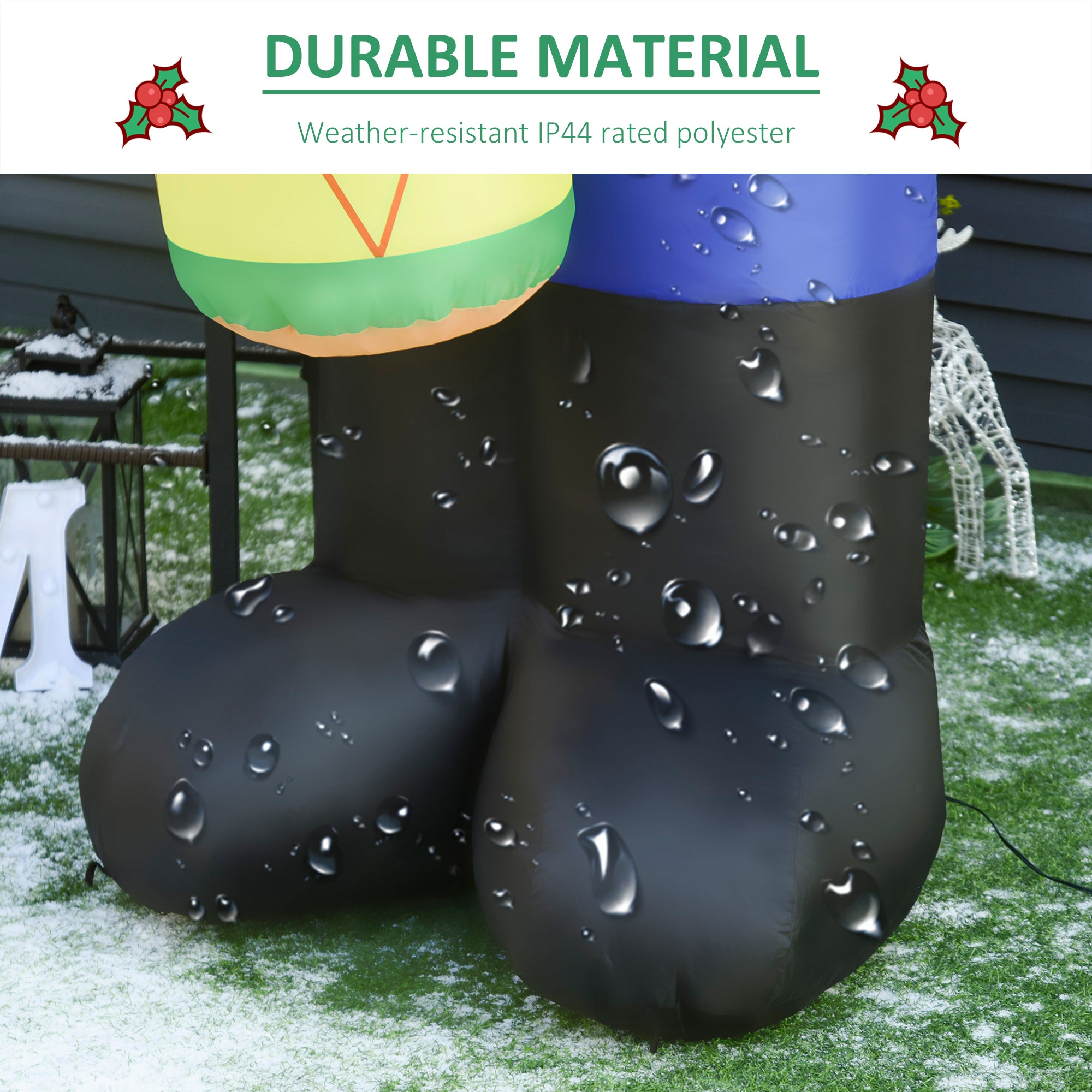 Outdoor Yard Colorful 8ft Inflatable Walnut Soldier Drum Beating with LED Christmas Inflatables   at Gallery Canada