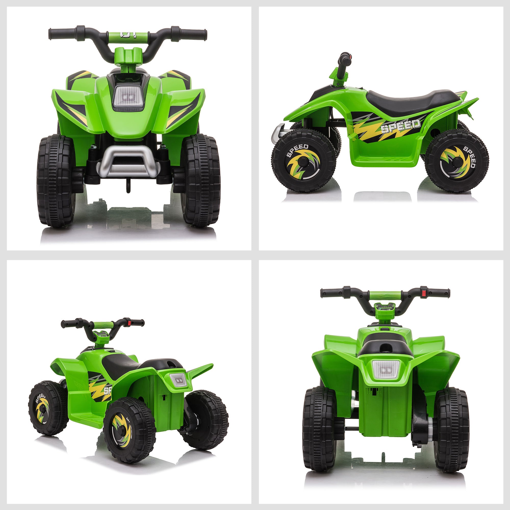 Kids Ride on ATV, 6V Battery Powered Quad Car with Forward, Reverse Switch, for Boys Girls 18-36 Months, Green Electric Toy Cars   at Gallery Canada