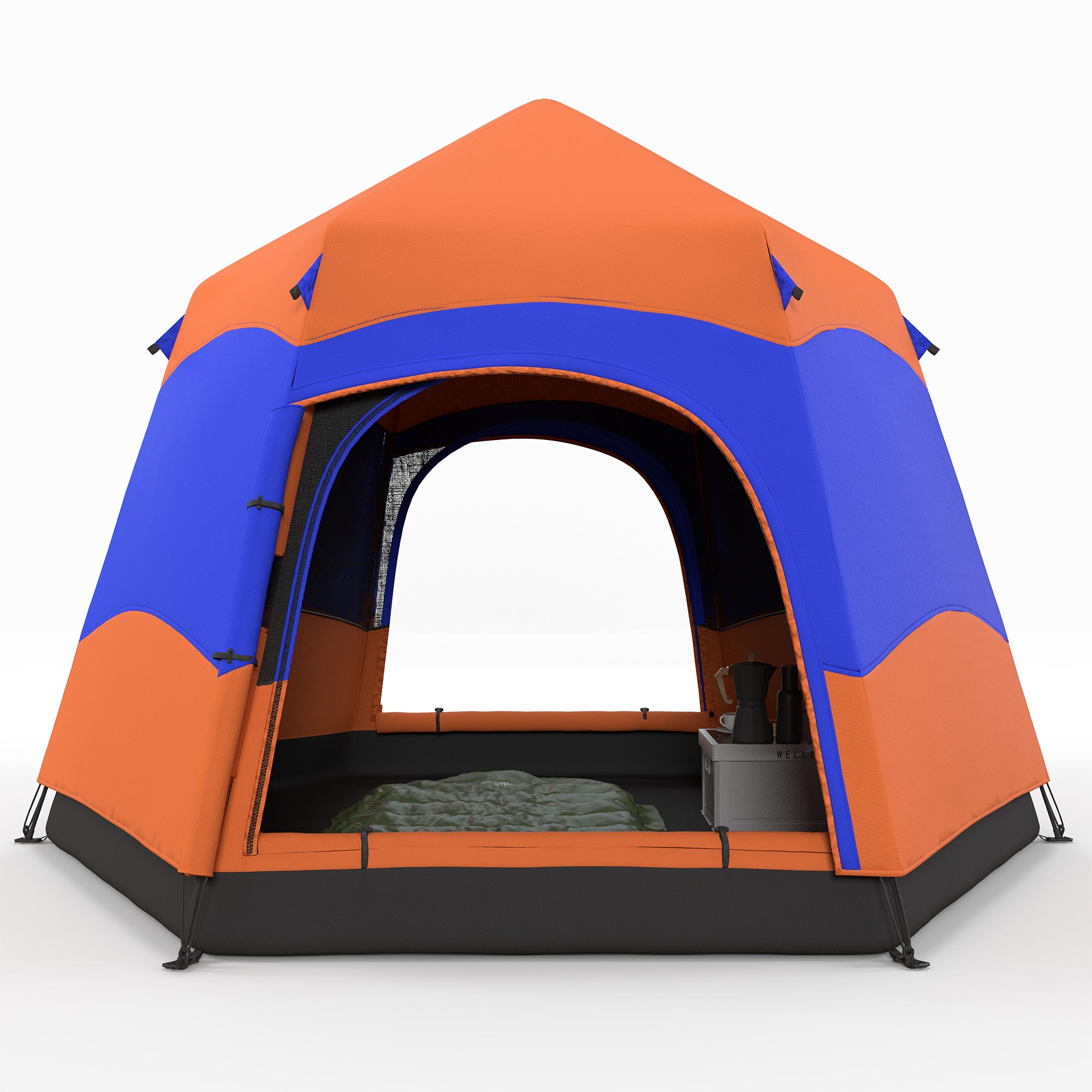 Hexagon Double Layer Easy Pop Up Camping Tent 4-6 Person Portable Folding Dome Shelter Hiking Travel Tent All Season Used Camping Tents at Gallery Canada