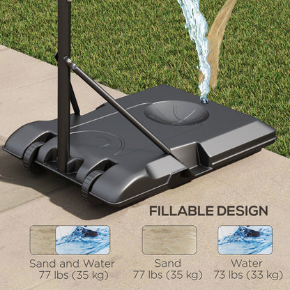Outdoor Basketball Hoop, 6-7FT Adjustable Basketball Goal with 28.3" Backboard, Wheels and Fillable Base Basketball   at Gallery Canada