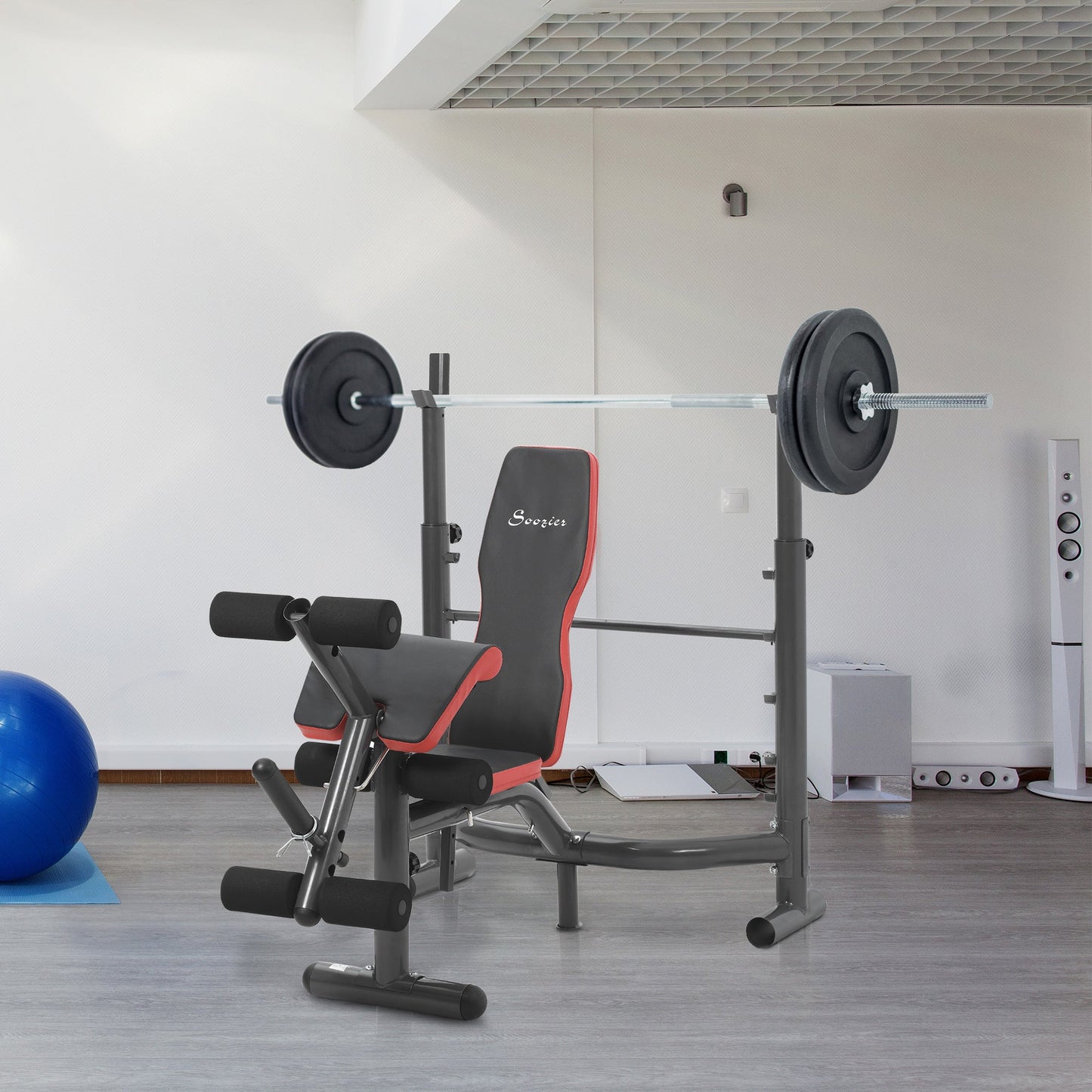 Press Bench, Heavy Duty Multiple Function Workout Adjustable Bench with Preacher Curl, Leg Developer Weight Benches   at Gallery Canada