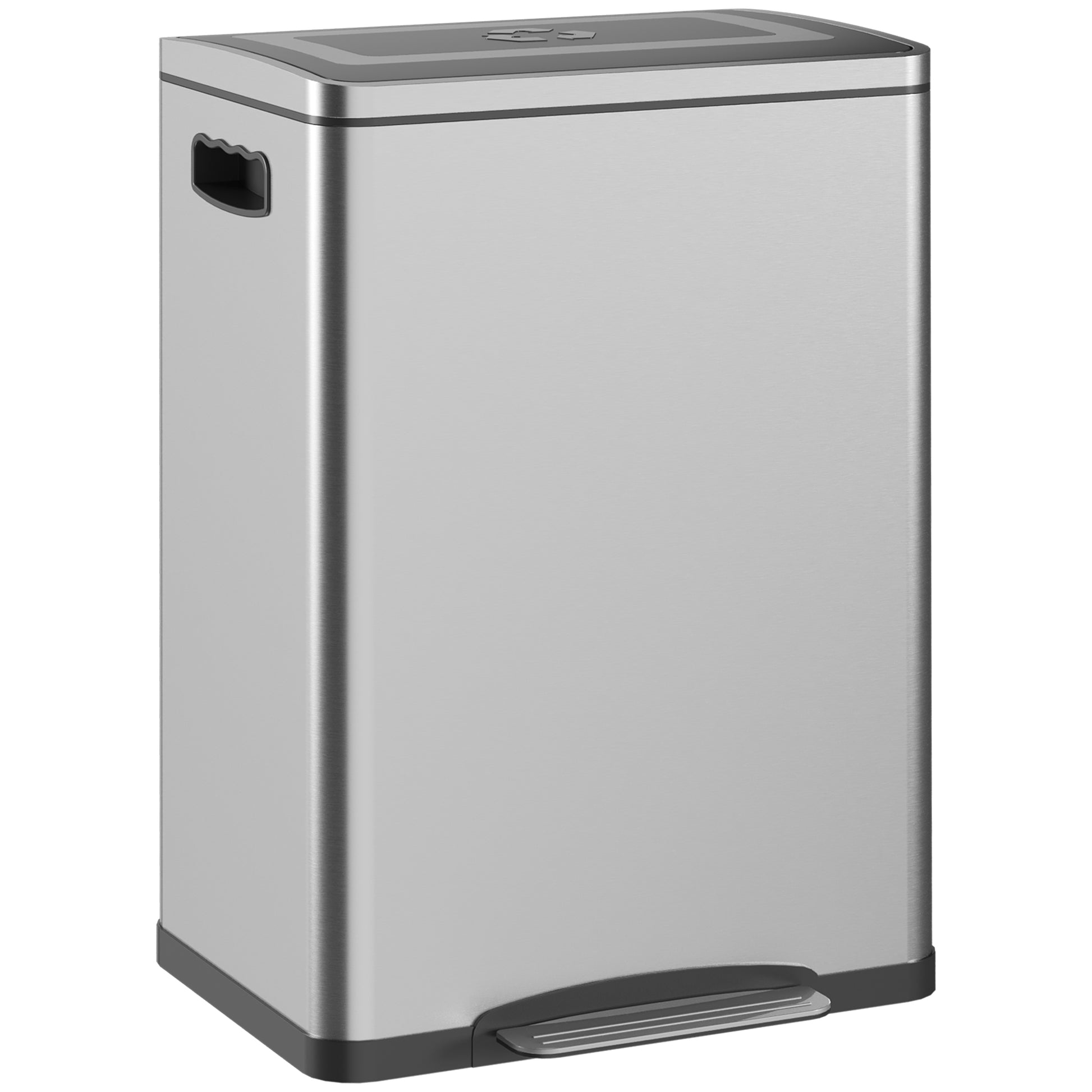 2 x 5.3 Gallon (2 x 20L) Garbage Bin, Stainless Steel Garbage Can with Soft-Close Lid and Removable Inner Buckets Household Supplies   at Gallery Canada