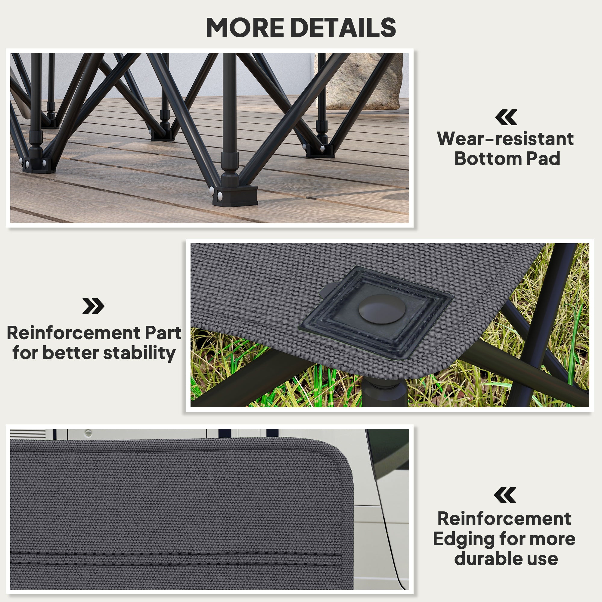 6 Seat Folding Camping Chair with Cup Holder and Carrying Case for Camping, Picnic, Sports Events, Dark Grey Picnic Tables & Camping Chairs at Gallery Canada