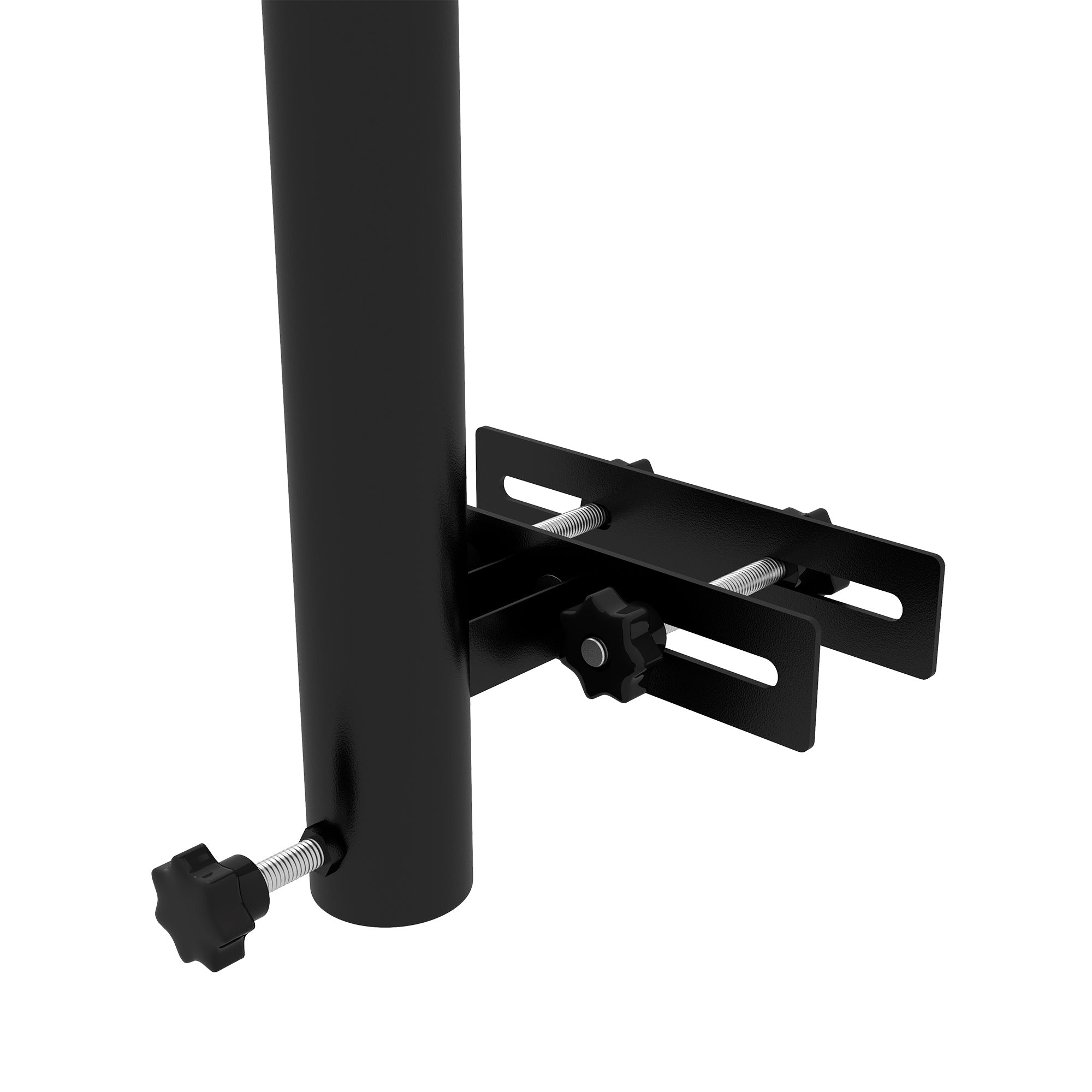 Patio Umbrella Holder Stand for Deck Railing, Umbrella Deck Mount Bracket with Adjustable Clamps, Black Umbrella Bases at Gallery Canada
