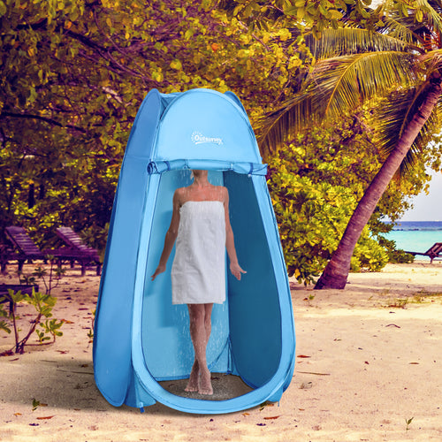 Pop Up Shower Tent Portable Dressing Changing Room Privacy Shelter Tents for Outdoor Camping Beach Toilet and Indoor Photo Shoot w/ Carrying Bag, Blue
