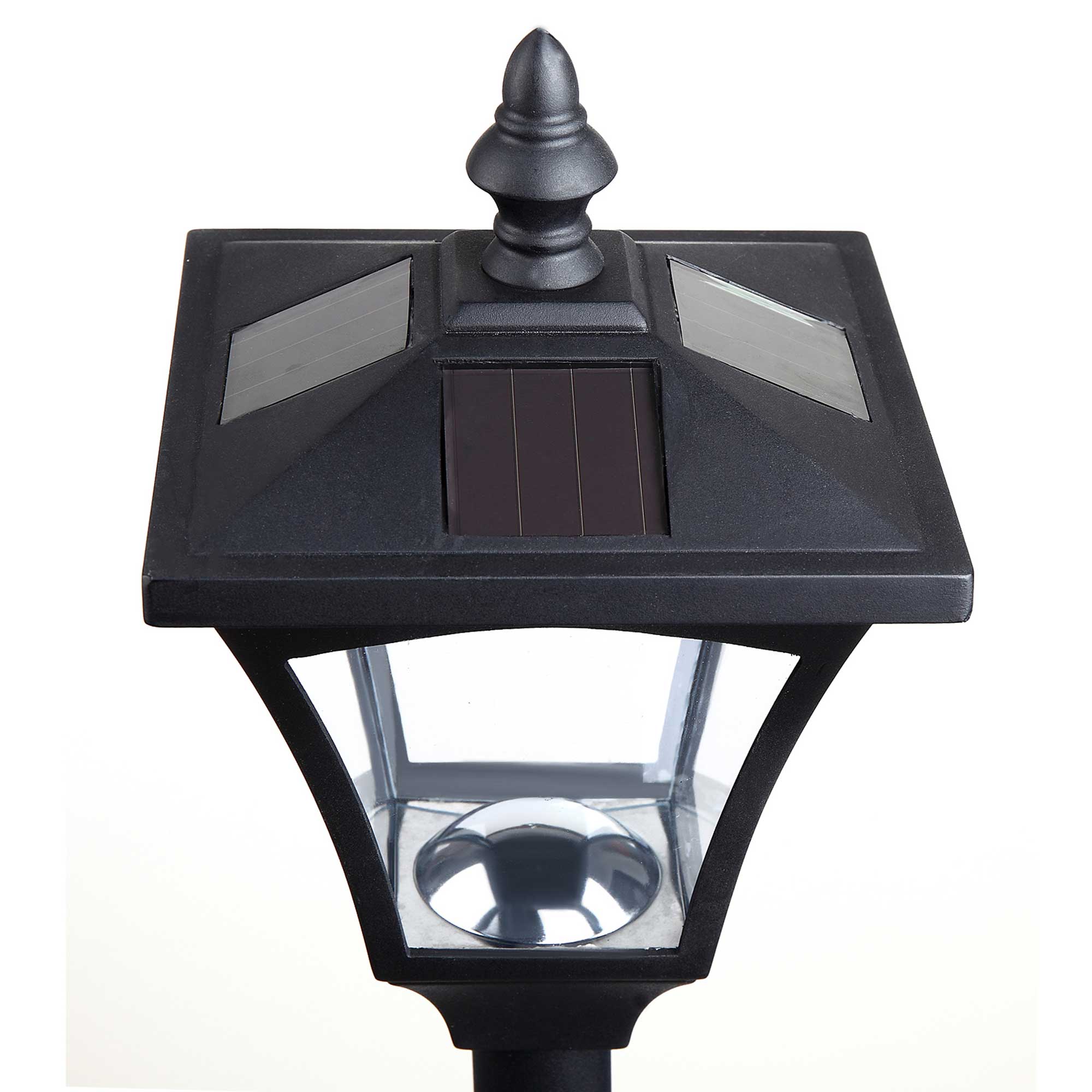 Single Solar Lamp Post Garden Solar-Powered LED Streetlight Style Outdoor Light Waterproof 5-6 Hours with Base for Lawn Pathway Walkway 47