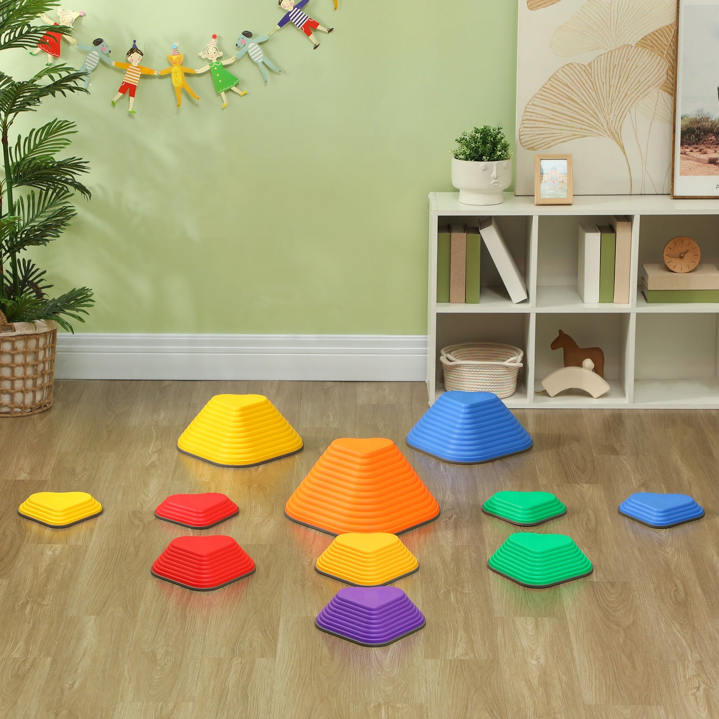 11PCs Non-Slip Stackable Kids Stepping Stones, Heart-Shaped Gym Sets & Swings at Gallery Canada