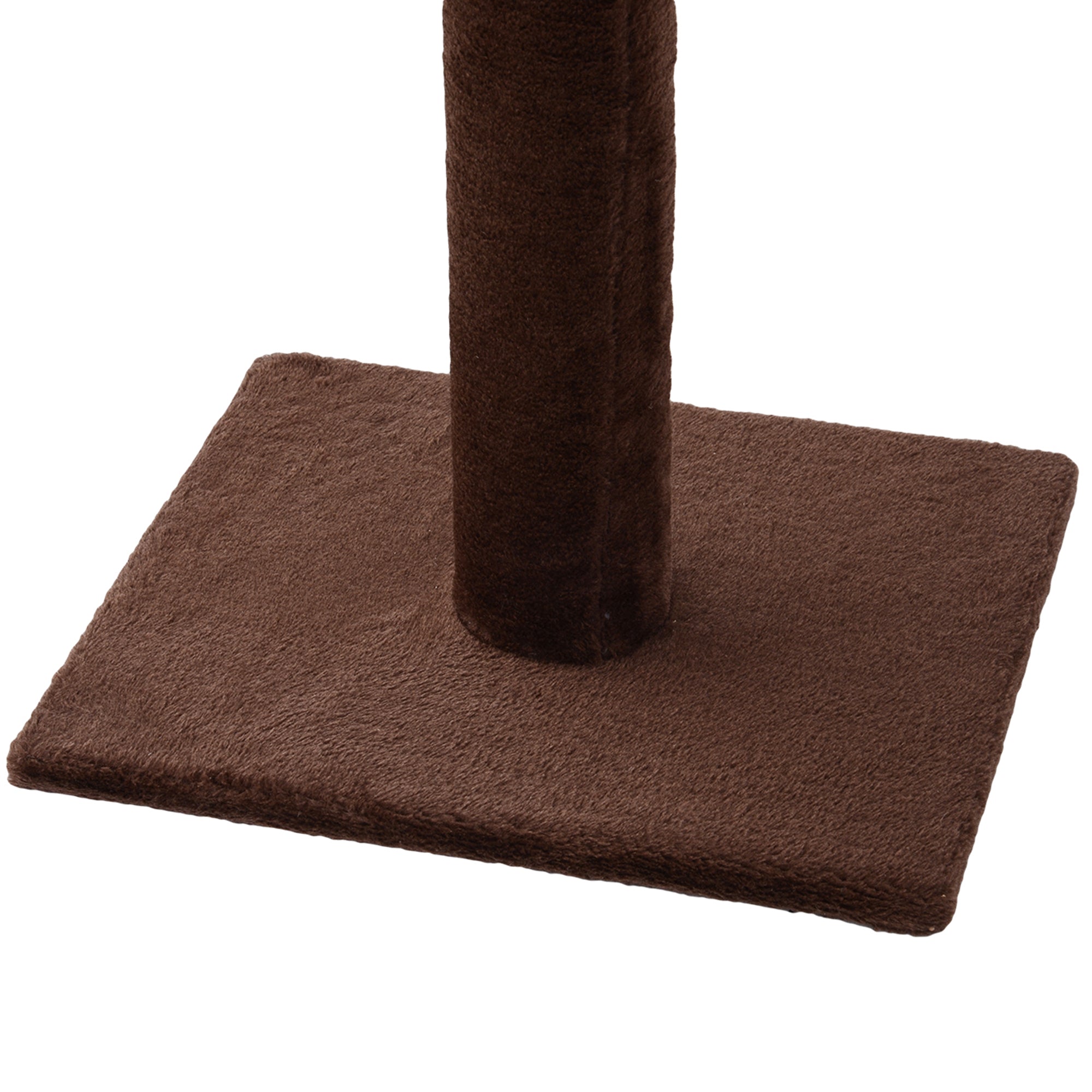 8.5ft Cat Climbing Tree 5-Tier Kitty Activity Center with Scratching Post Brown and White Floor to Ceiling Cat Trees at Gallery Canada
