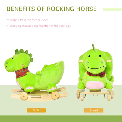 baby rocking horse Kids Interactive 2-in-1 Plush Ride-On Stroller Rocking Dinosaur With Nursery Song Rocking Horse 18+ months Rocking Horses   at Gallery Canada