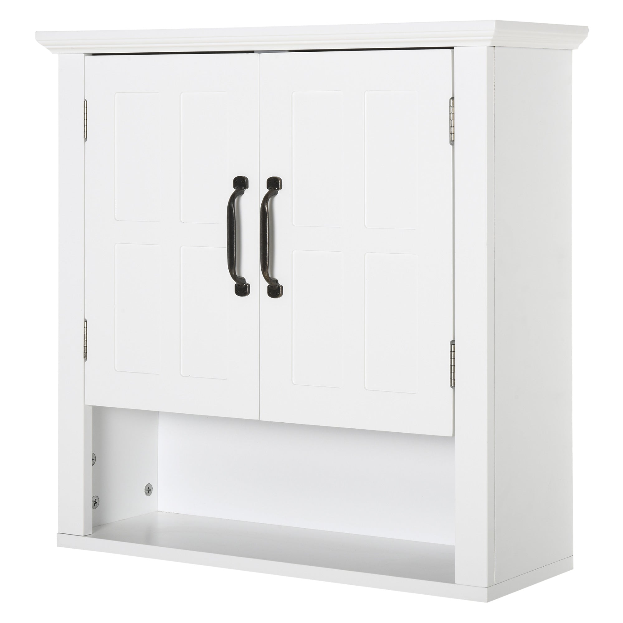 Wall Mount Bathroom Cabinet, Storage Organizer Kitchen Cupboard with 2 Doors and Adjustable Shelf White Wall Mounted Cabinets at Gallery Canada