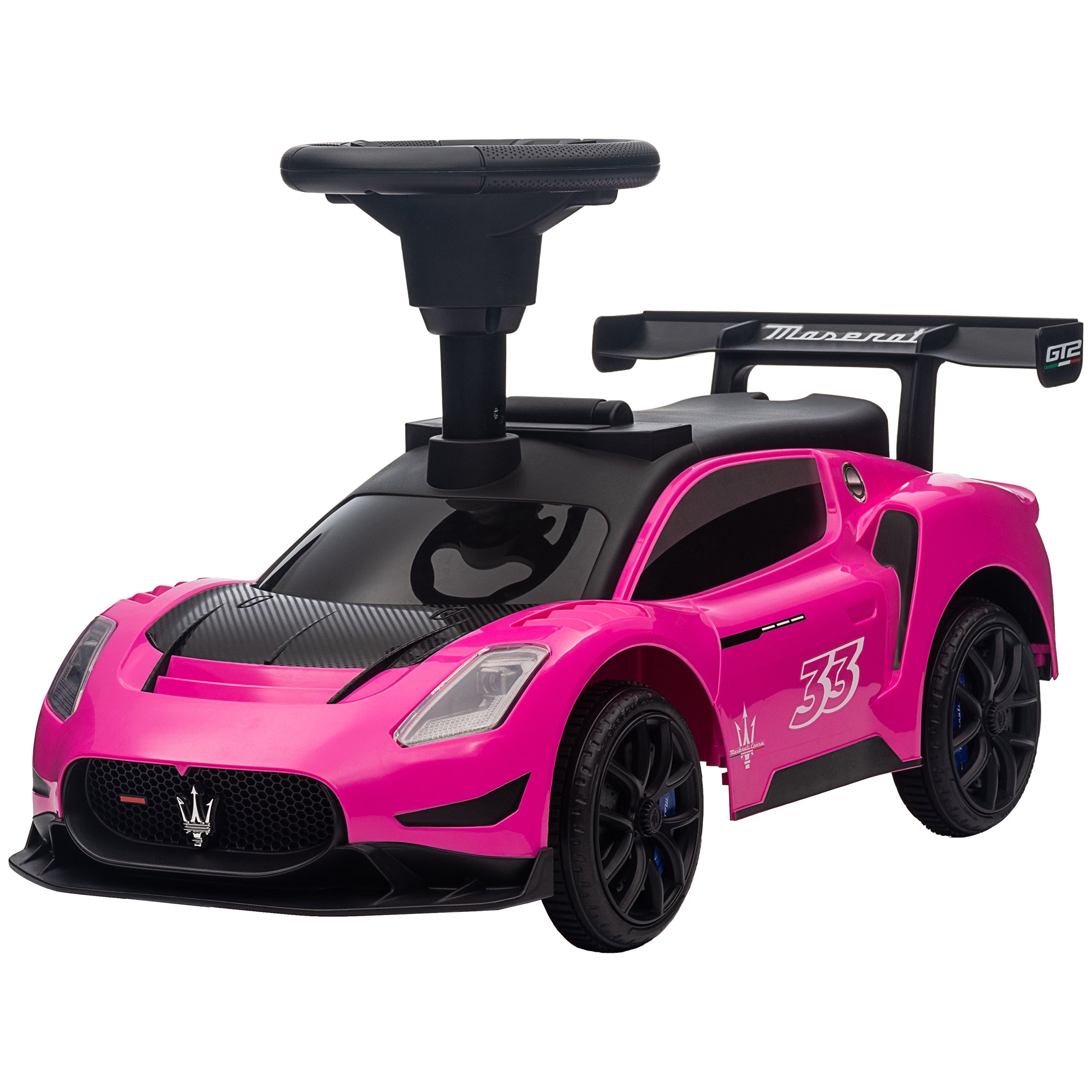 Licensed Maserati GT2 Baby Sliding Car with Storage, Music, Horn, Foot to Floor Toddler Car for 18-60 Months, Pink Push Cars for Toddlers   at Gallery Canada