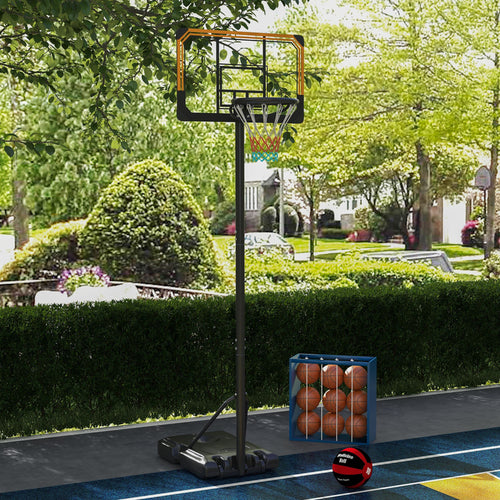 6-7ft Basketball Hoop, Freestanding Basketball System with 18