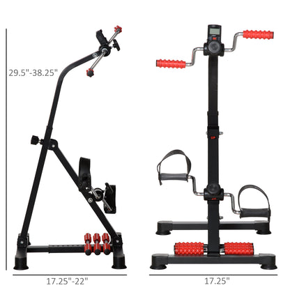 Pedal Exerciser, Hand Arm Knee and Leg Exercise Machine, Height-adjustable, with LCD Display and Foot Massage Roller Exercise & Stationary Bikes   at Gallery Canada